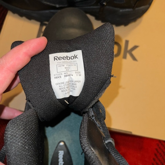 Slightly worn Reebok work boots. - Picture 3 of 4